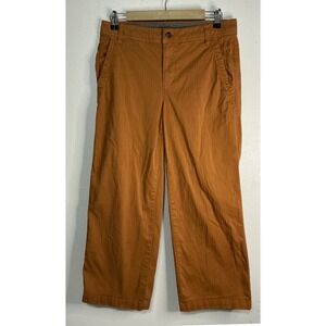 Orvis Women Straight Leg Pants 10 Brown Orange Hiking Outdoors Trails  Stretch